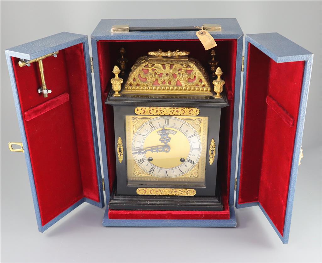 An F. W. Elliott Golden Jubilee clock, height 12in.